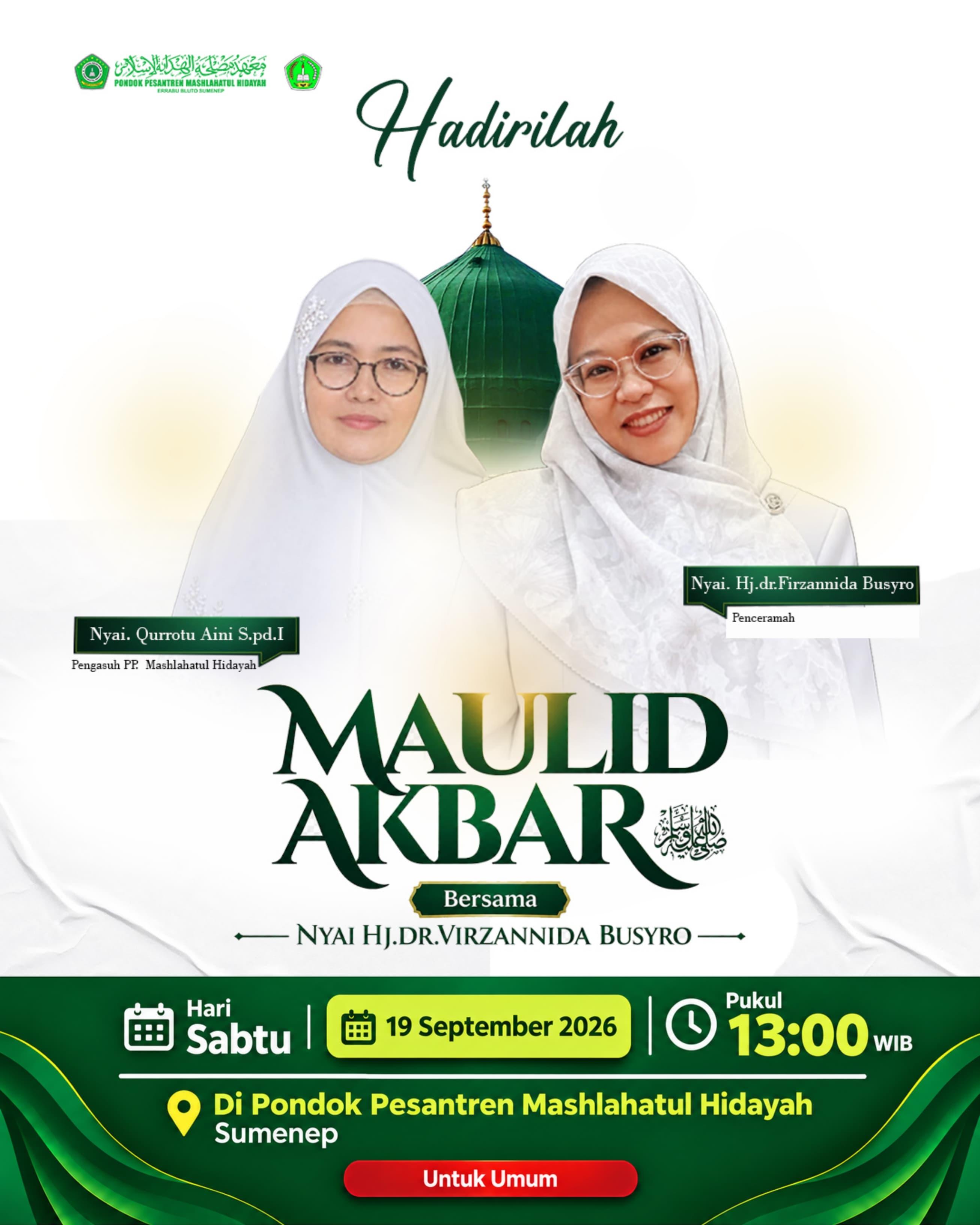 Maulid Akbar PP. Mashlahatul Hidayah Berlangsung Khidmat, Jamaah Diajak Meneladani Nabi Muhammad SAW